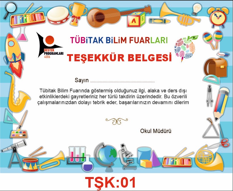 Teşekkür Belgesi 01